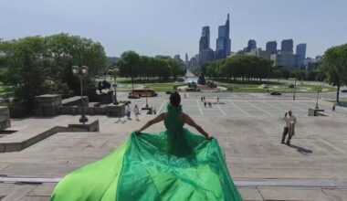 Philadelphia native turns viral "flying dress" photo shoot trend into movement of self-love