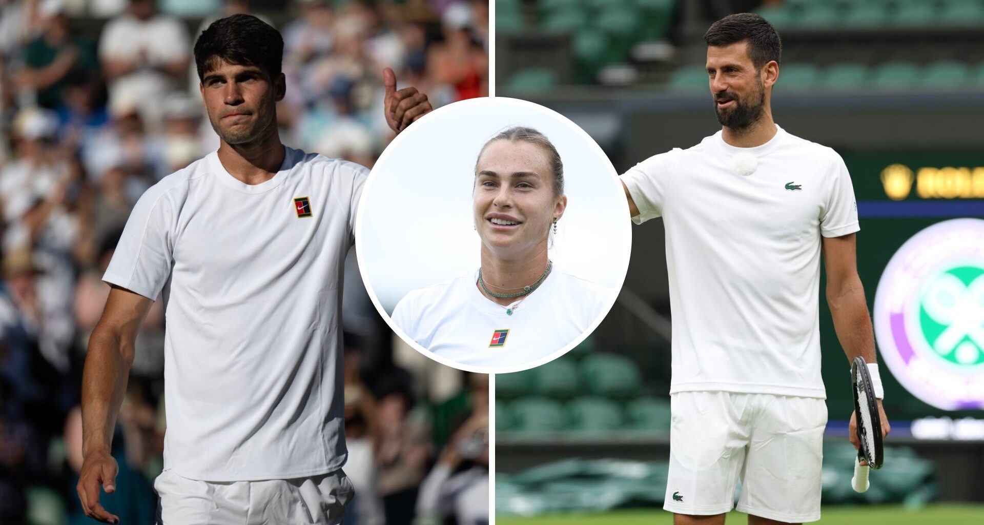 Aryna Sabalenka explains what's happened to her game after training with Novak Djokovic and Carlos Alcaraz at Wimbledon