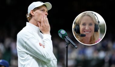 Tracy Austin suggests whether she thinks Jannik Sinner will even be fit to face Ben Shelton in Wimbledon quarter-final