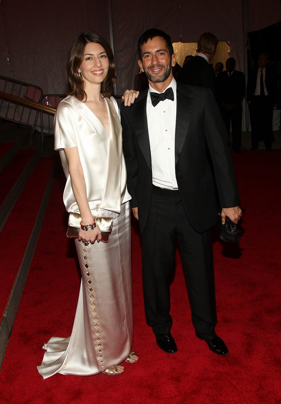 new york may 05: director sofia coppola and designer marc jacobs depart from the metropolitan museum of art costume institute gala, superheroes: fashion and fantasy held at the metropolitan museum of art on may 05, 2008 in new york city. (photo by stephen lovekin/getty images)