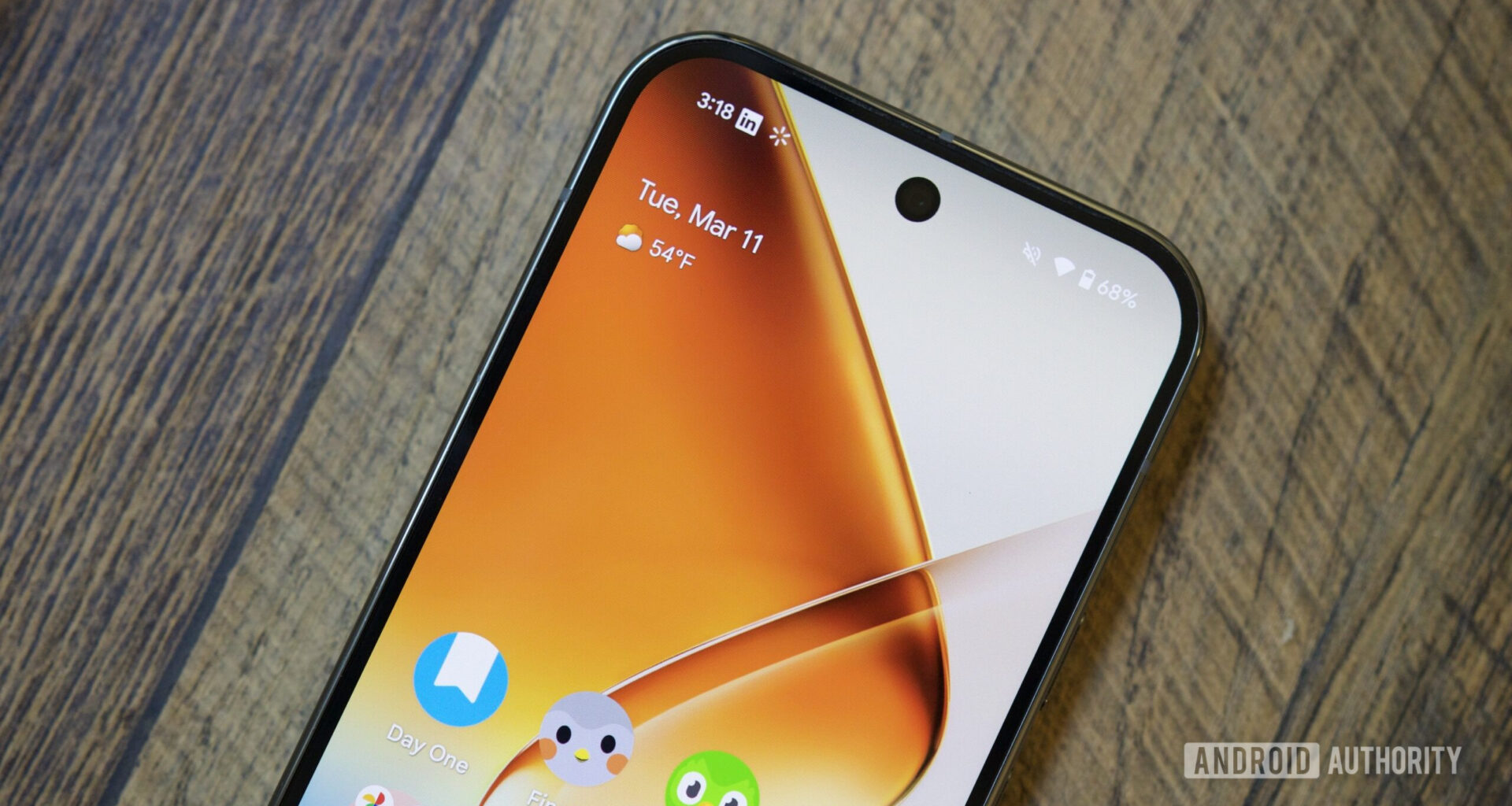 At a Glance on the Google Pixel 9 Pro.