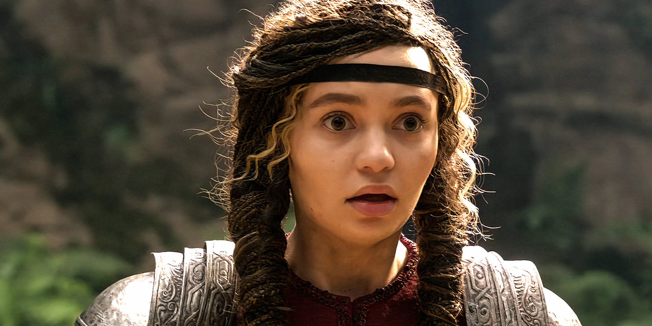 Nico Parker as Astrid looking shocked in How to Train Your Dragon.