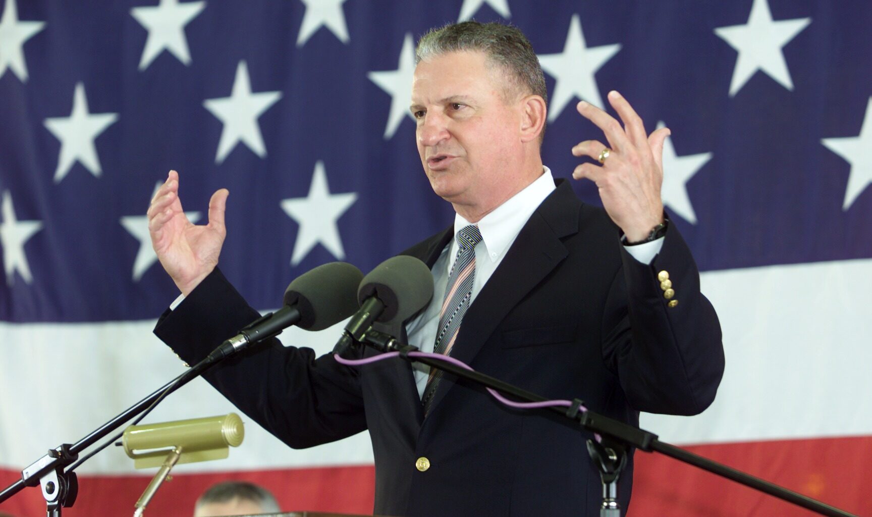 NASA Director Howell giving a speech