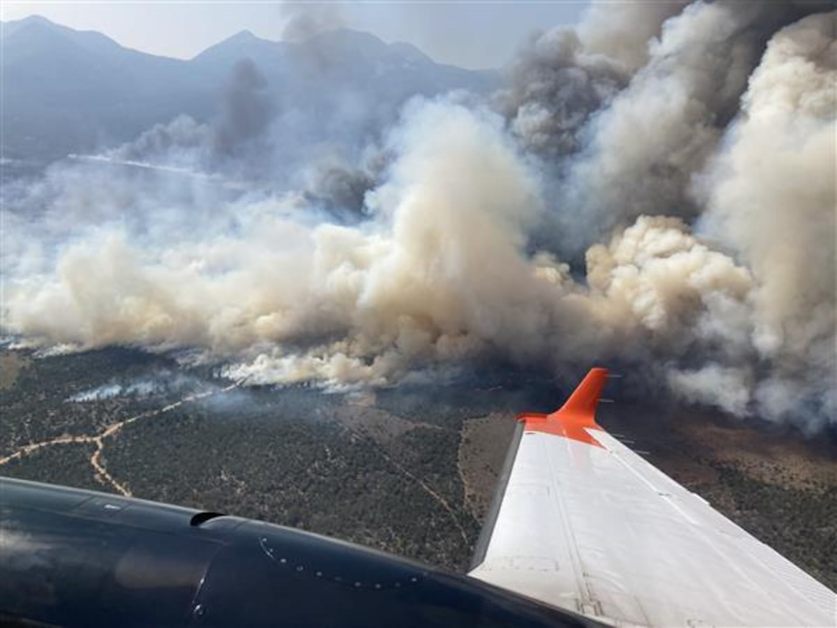 The Deer Creek Fire is 0% contained and puts 80 buildings at risk.