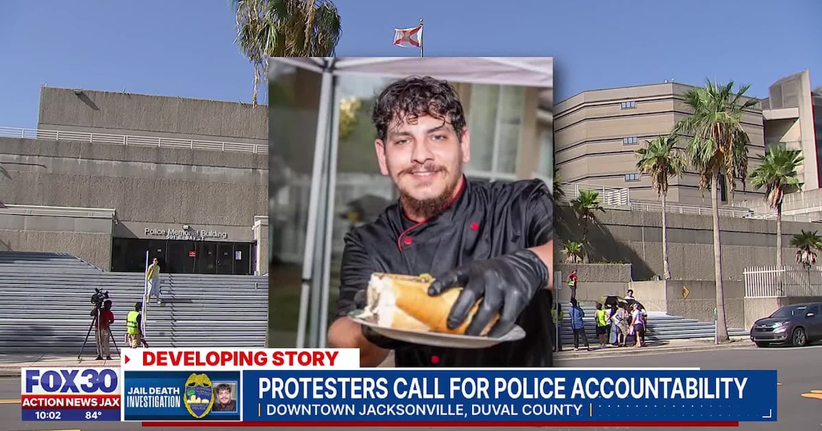 Protesters rally outside Duval County Jail amid ongoing demands for police accountability