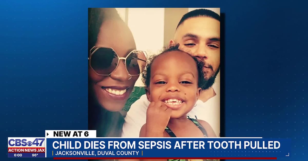 Jacksonville parents grieving 7-year-old daughter after she died following a visit to the dentist