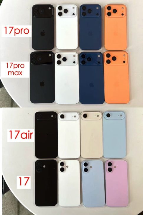 Entire iPhone 17 lineup dummies showcased in the latest leak