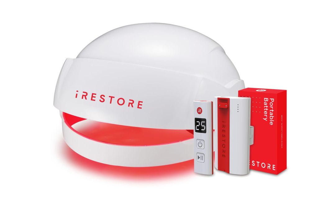 A red light therapy helmet for hair