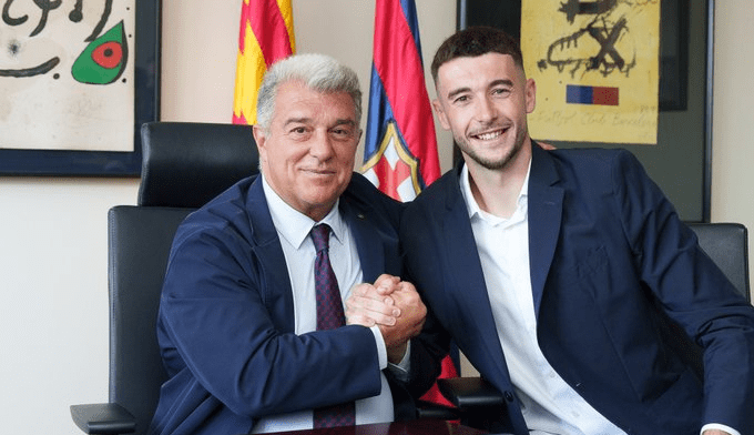 Joan Garcia with Joan Laporta
