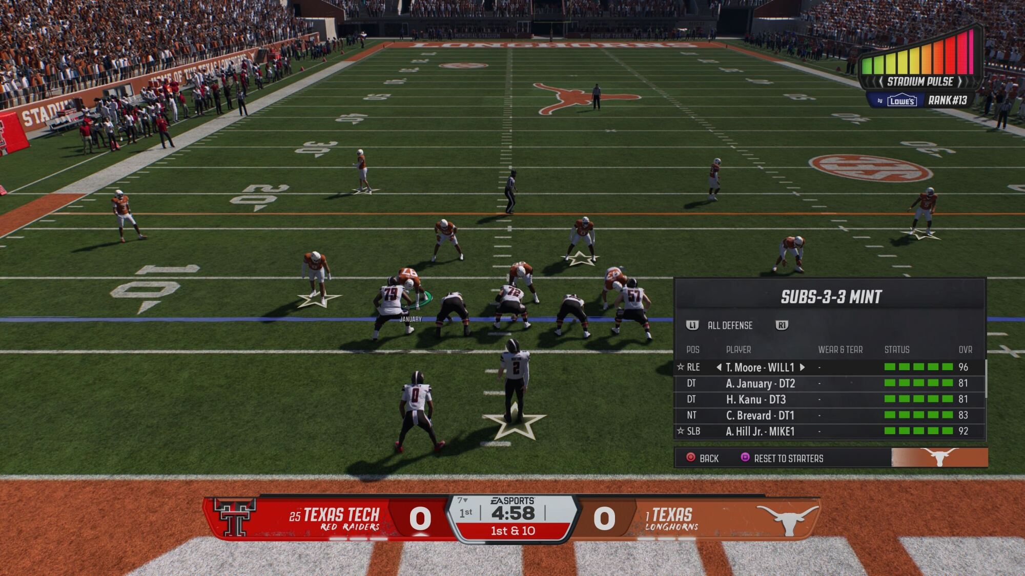 Screenshot of College Football 26