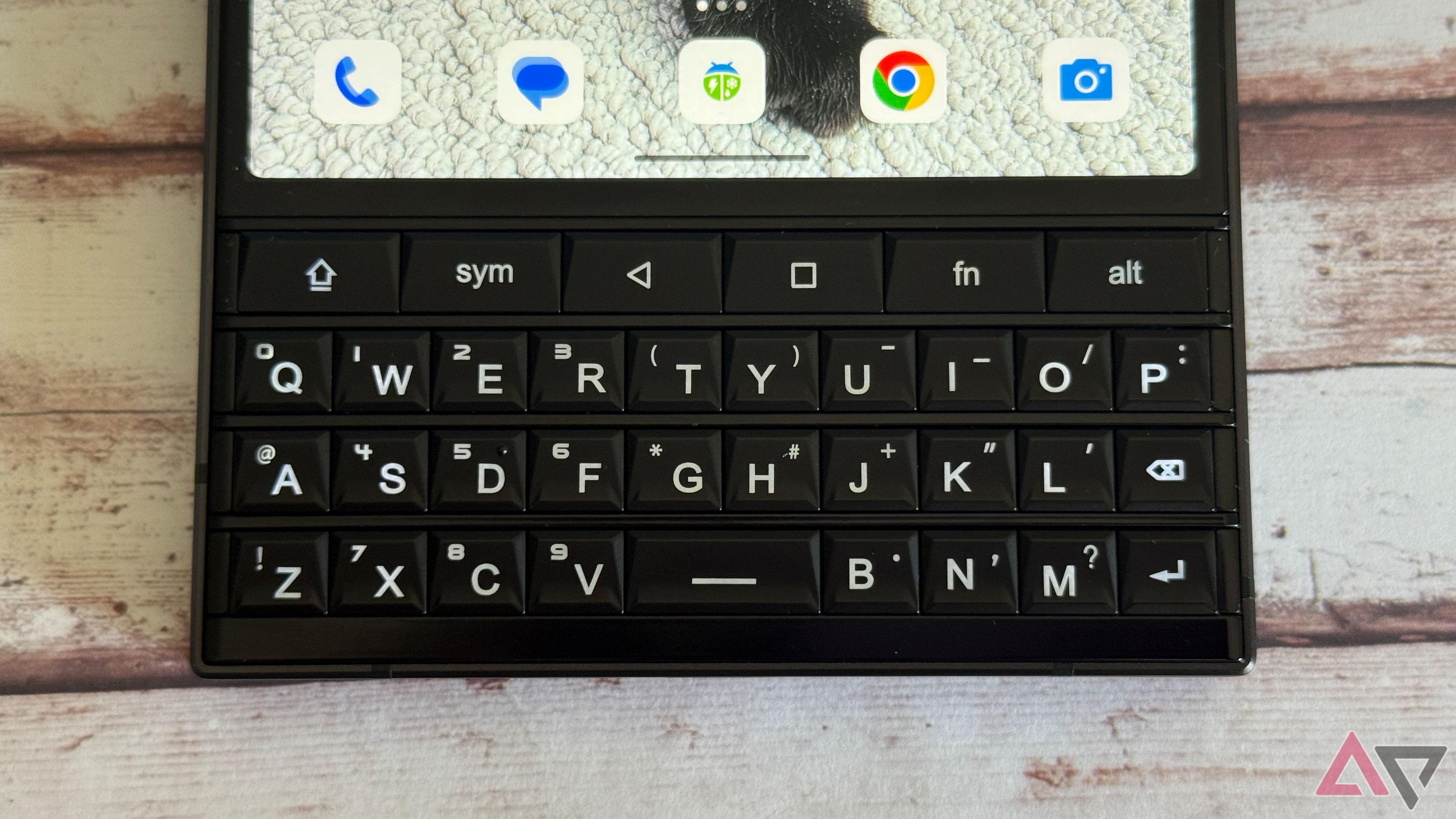 Keyboard closeup of the Unihertz Titan 2 