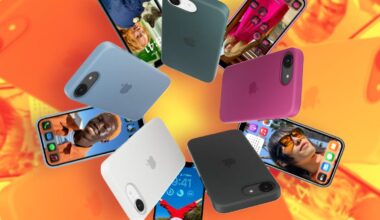 An assortment of Apple iPhones