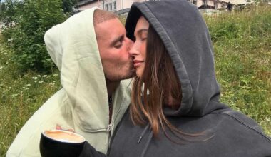 Justin Bieber, Hailey Bieber Share Kiss at 'Swag' Listening Party