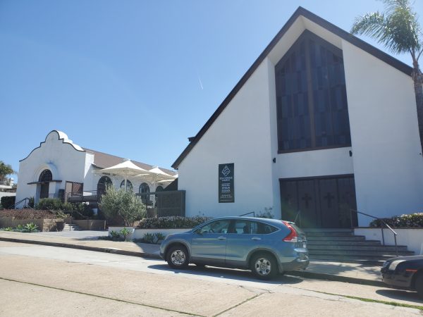 Sea Change Church at 627 Genter St. in La Jolla lacks space to accommodate affordable housing, according to pastor Adam Stadtmiller. (Ashley Mackin-Solomon)