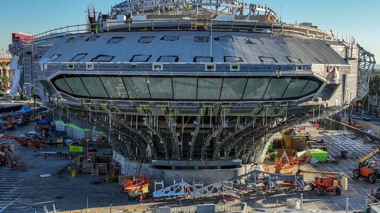 Lucas Museum of Narrative Art under construction, November 10, 2022.