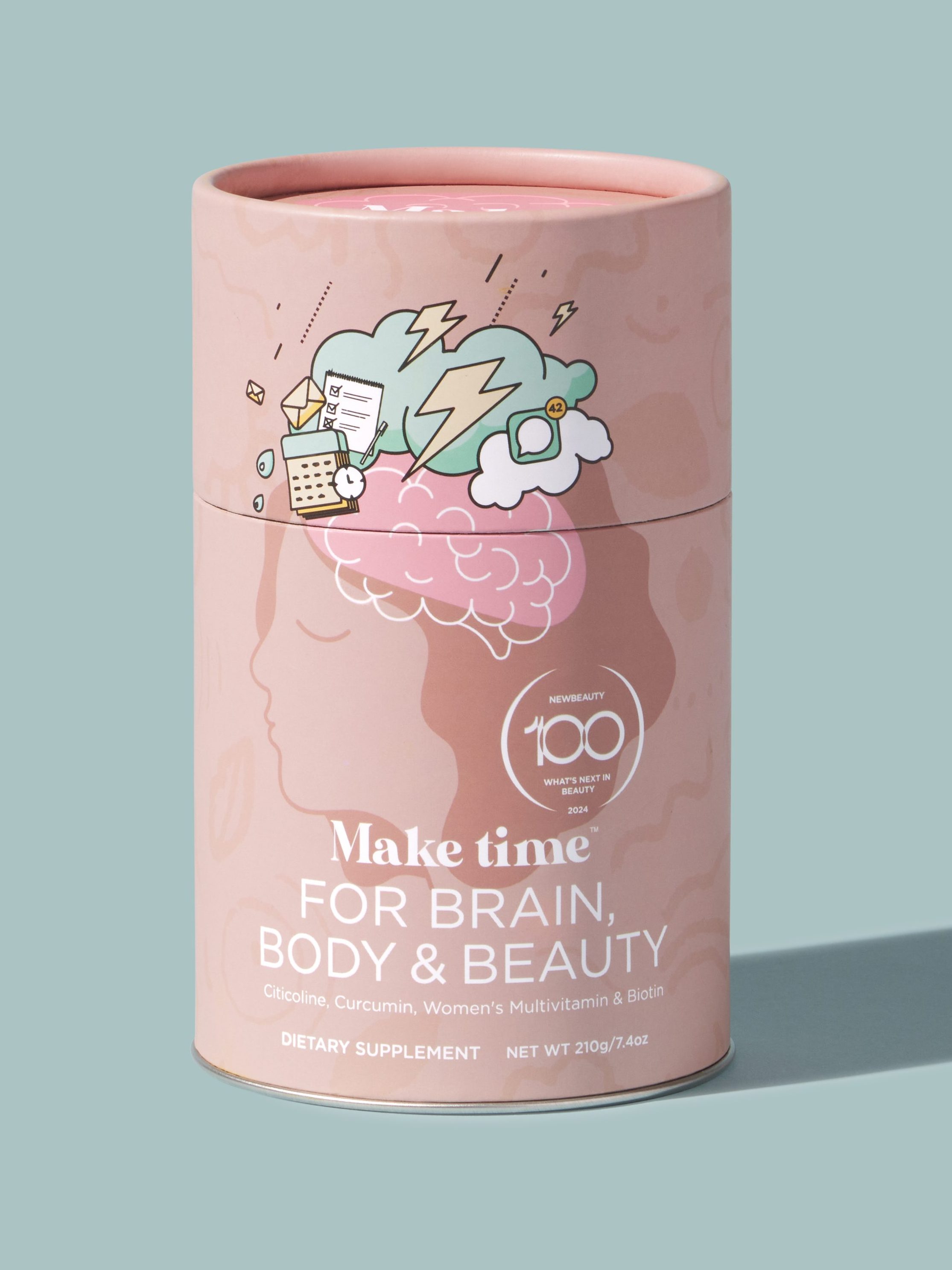 Make Time dietary supplement container.