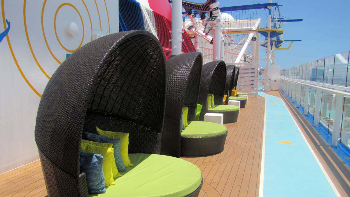 Jogging Track on carnival Mardi Gras Cruise Ship