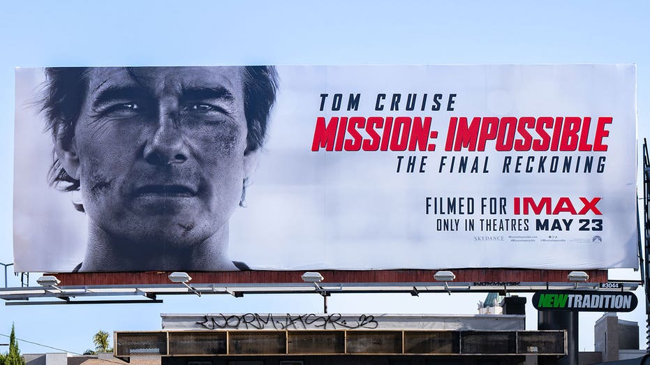 HOLLYWOOD, CA - MAY 23: A billboard near Hollywood & Highland promotes the new Tom Cruise movie 'Mission: Impossible The Final Reckoning' on May 23, 2025 in Hollywood, California. (Photo by AaronP/Bauer-Griffin/GC Images)