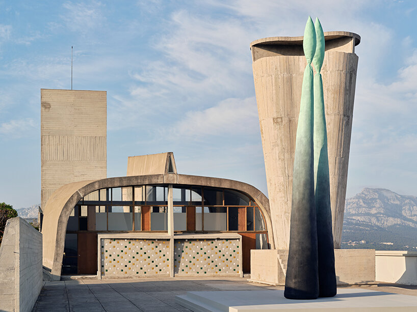 monumental candle sculptures by sterling ruby adorn MAMO at le corbusier's la cité radieuse