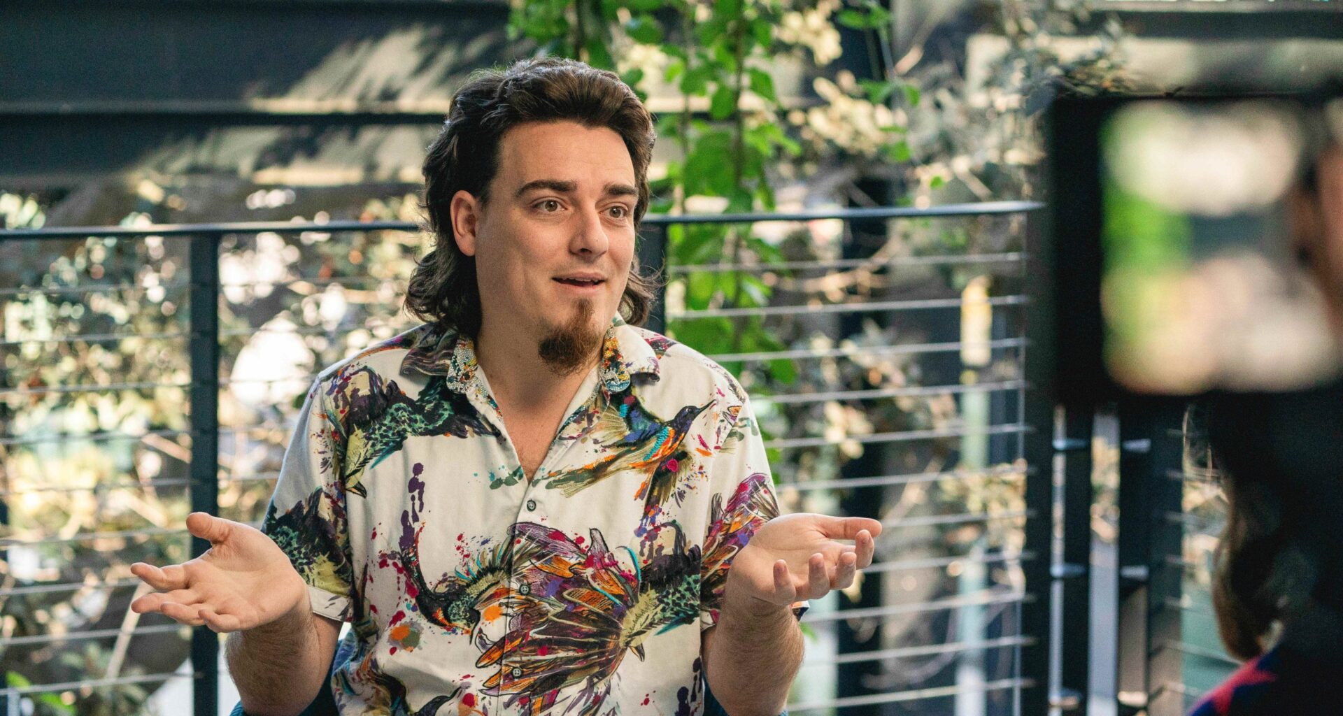 Palmer Luckey, founder of Anduril Industries, during an interview on &quot;The Circuit with Emily Chang&quot; at Anduril's headquarters in Costa Mesa, California, US, on Thursday, Dec. 14, 2023.