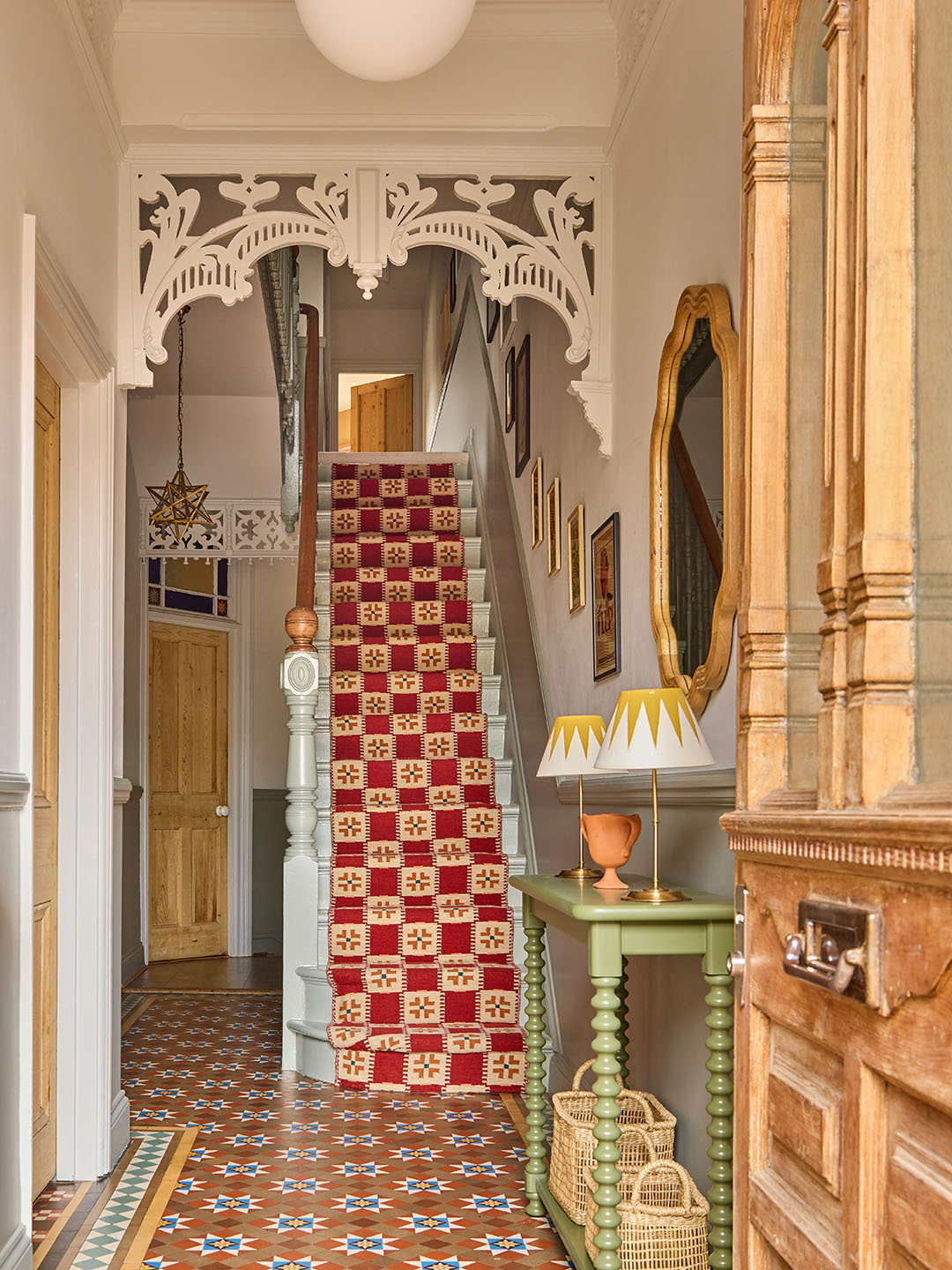 red stair runner