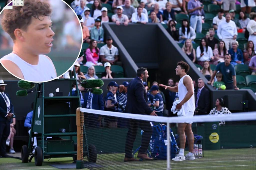 Ben Shelton fumes after Wimbledon match gets delayed