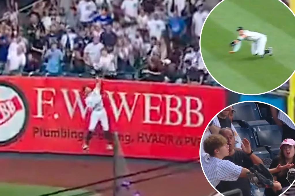 Yankees' Aaron Judge robs home run, makes diving catch
