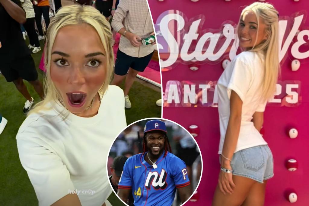 Livvy Dunne's 'holy crap' reaction to Oneil Cruz's Home Run Derby bombs
