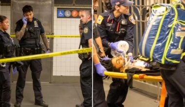 Knife-wielding man killed after NYC subway station slashing victim grabbed blade, stabbed him
