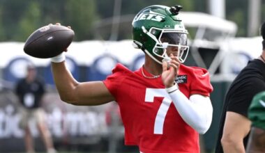Justin Fields excels in Jets training camp 7-on-7s