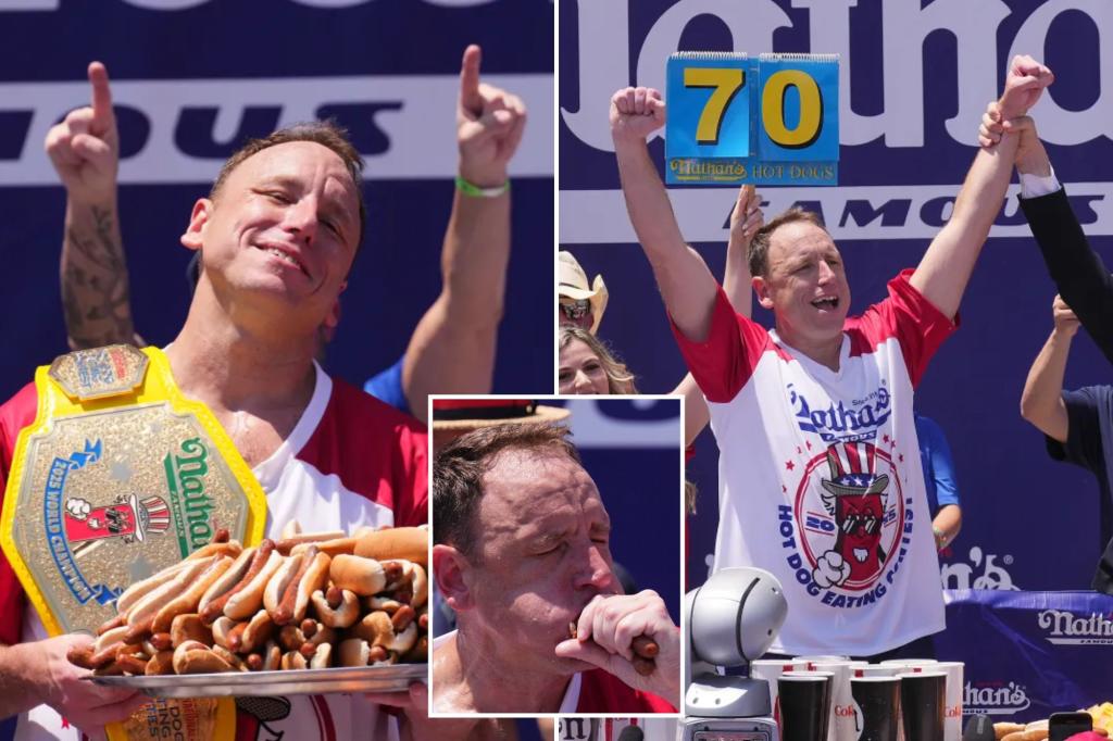 Joey Chestnut reclaims title at Nathan's Hot Dog Eating Contest