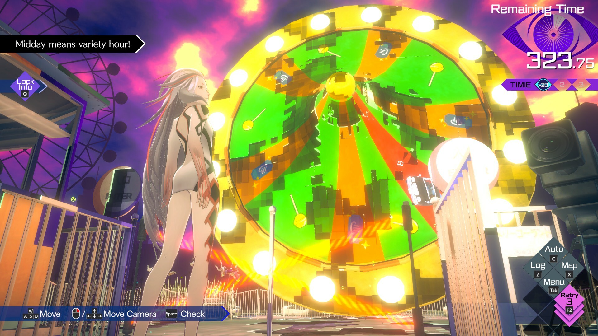 Aiba stands in front of a Ferris wheel in No Sleep for Kaname Date.
