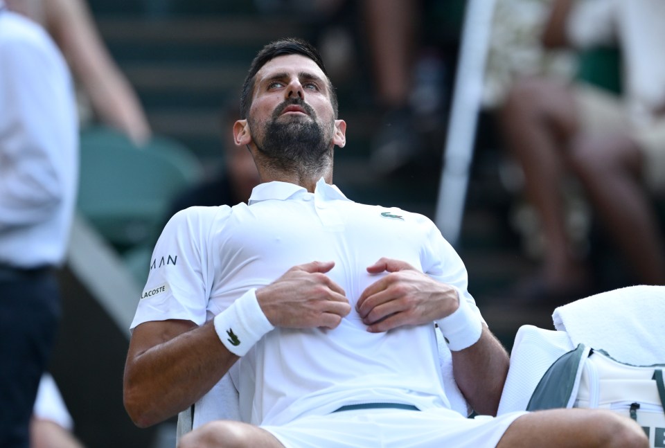 Djokovic struggled with his breathing earlier in the tournament