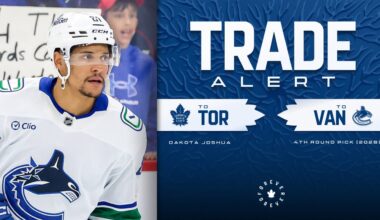 Maple Leafs Complete Trade with Vancouver