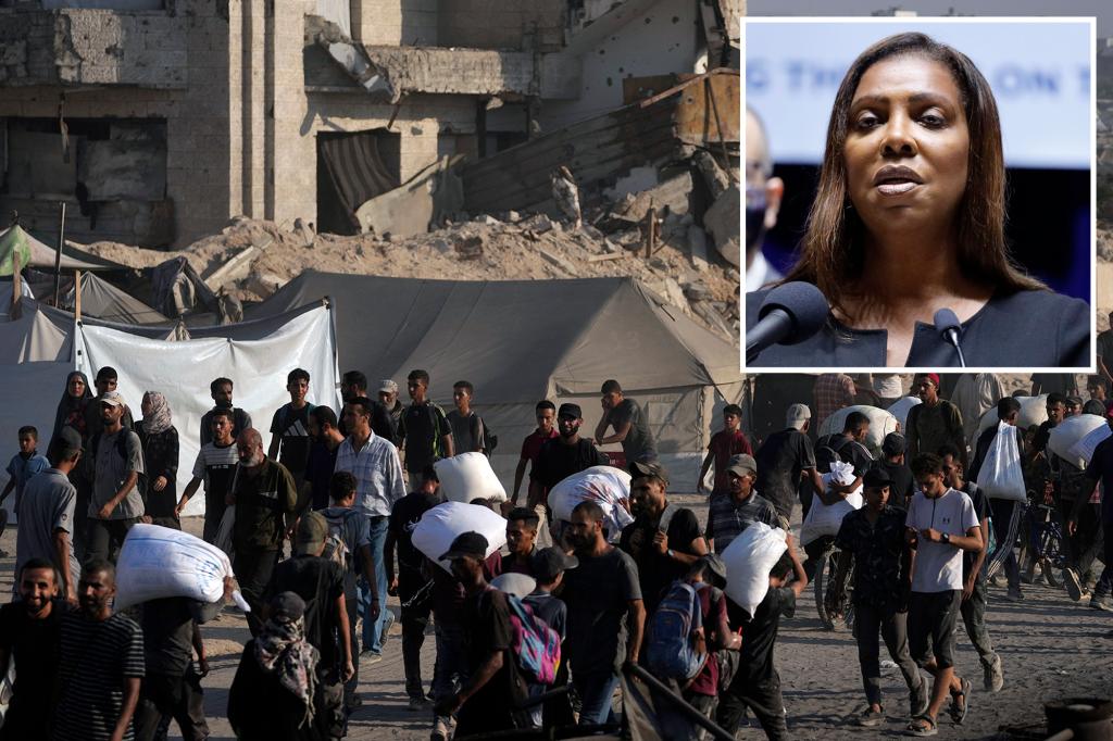 Letitia James Gaza letter failed to mention Hamas — until New York Post called