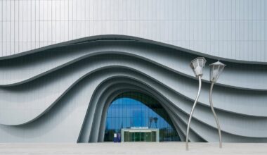sinuous steel ribs flow at unsangdong architects' museum in korea