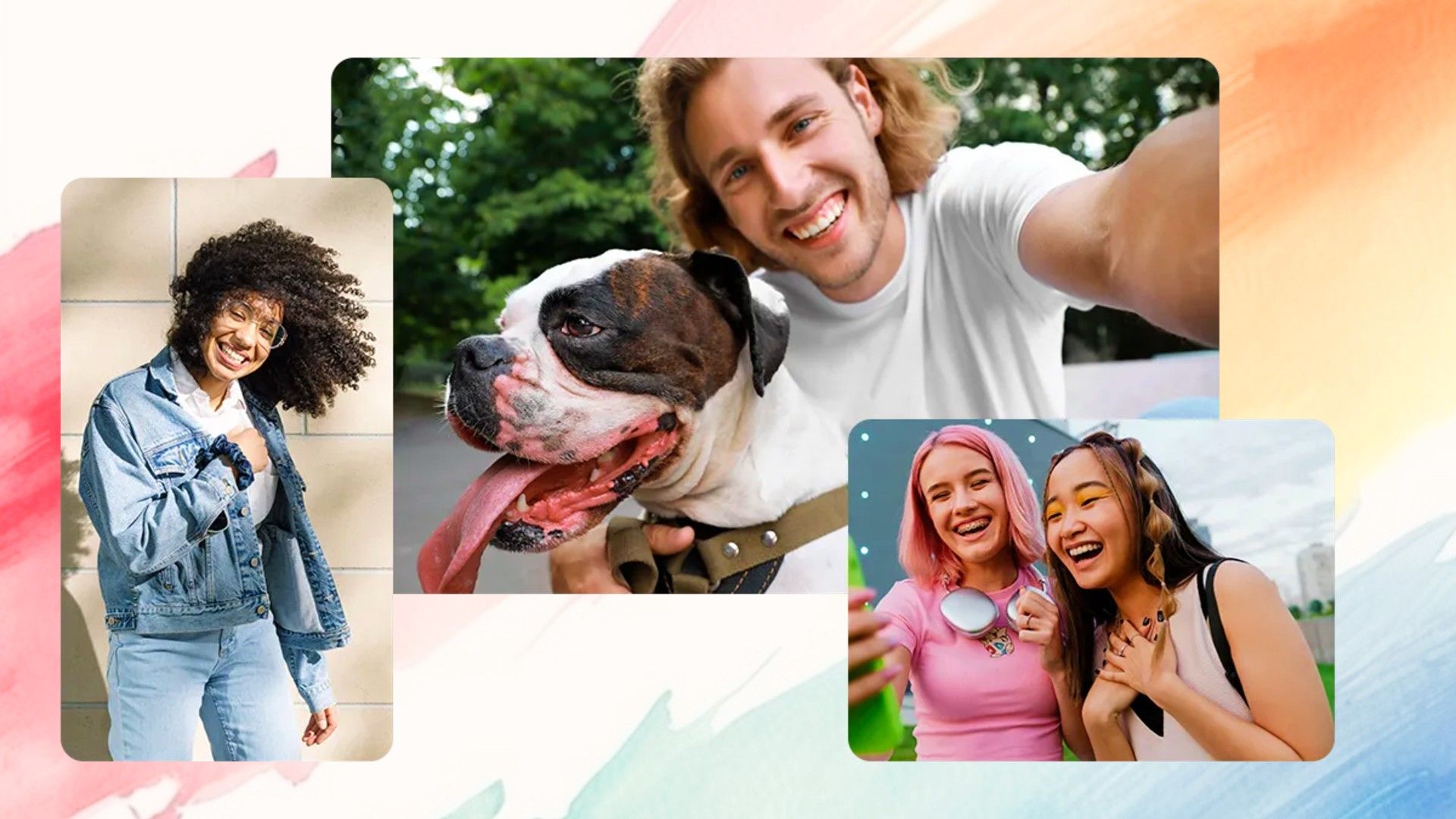 People acting very happy while being filmed