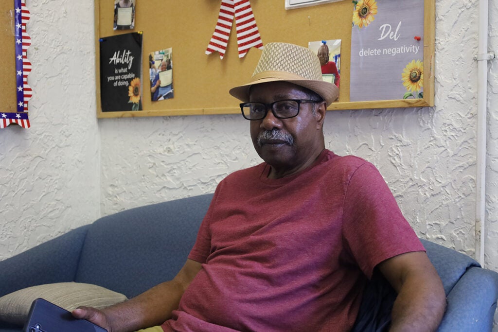 A man who's a regular at the Star Harbor Senior Community Center