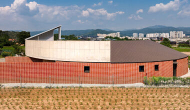 circular house by sukchulmok + BRBB encloses vegetable garden in korea