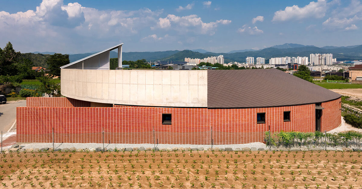 circular house by sukchulmok + BRBB encloses vegetable garden in korea