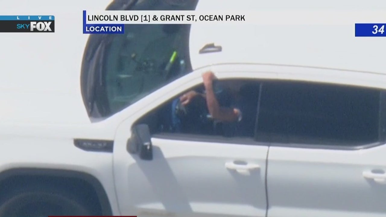 LIVE: Police chase: LAPD in pursuit of stolen truck suspect in West LA