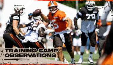 Browns practice in pads on Day 5