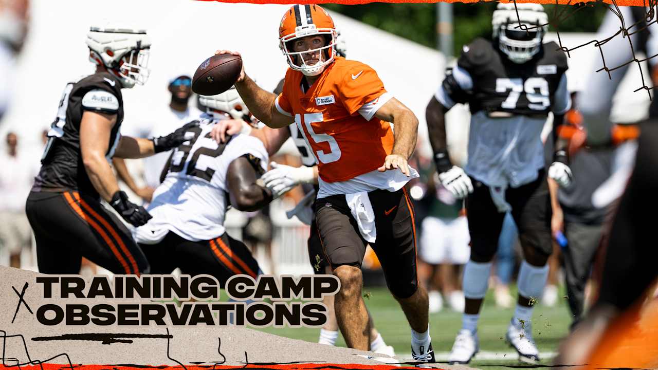 Browns practice in pads on Day 5