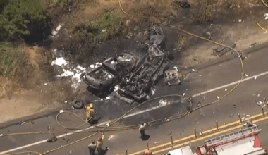 crash on SR-67 sparks brush fire in Poway, prompts traffic closure – NBC 7 San Diego