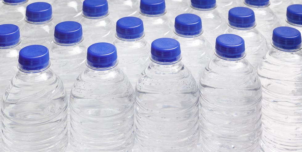 production line of drinking water bottles