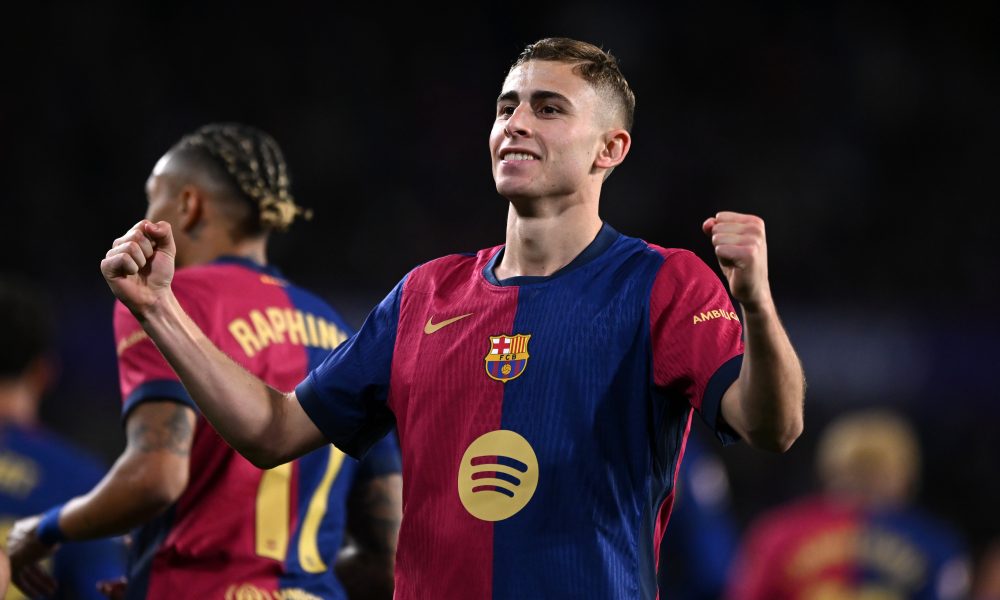 Fermin Lopez celebrates his goal vs Valladolid