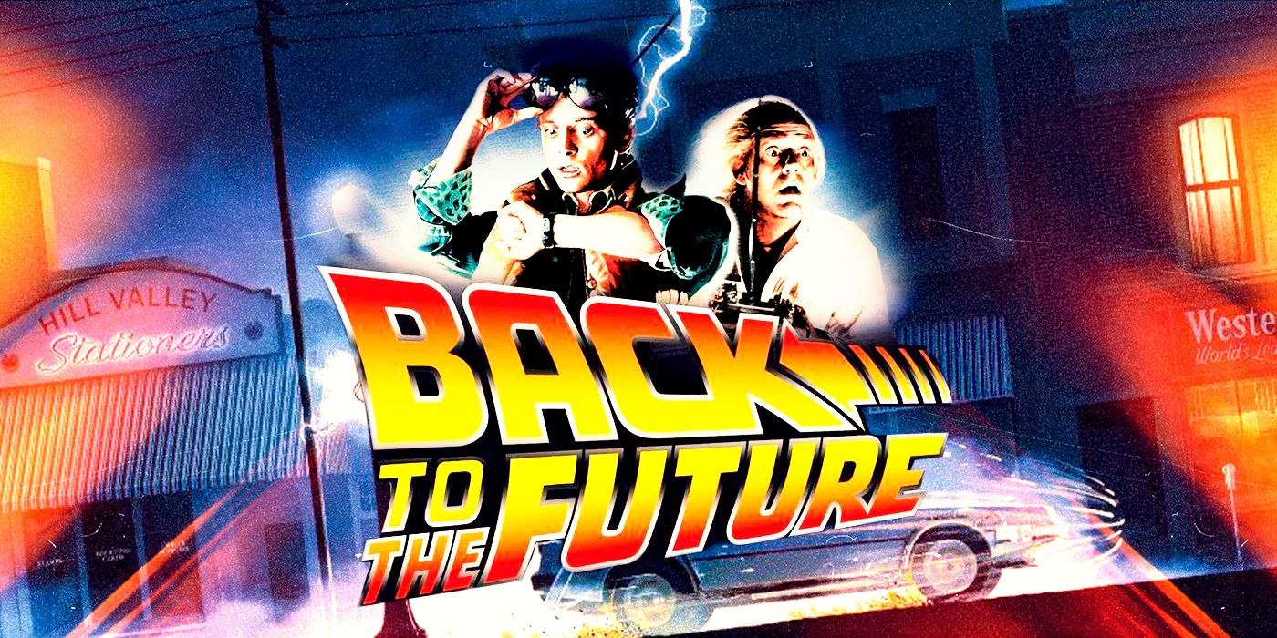 The Back to the Future logo is displayed, with Michael J. Fox and Christopher Lloyd looking shocked.