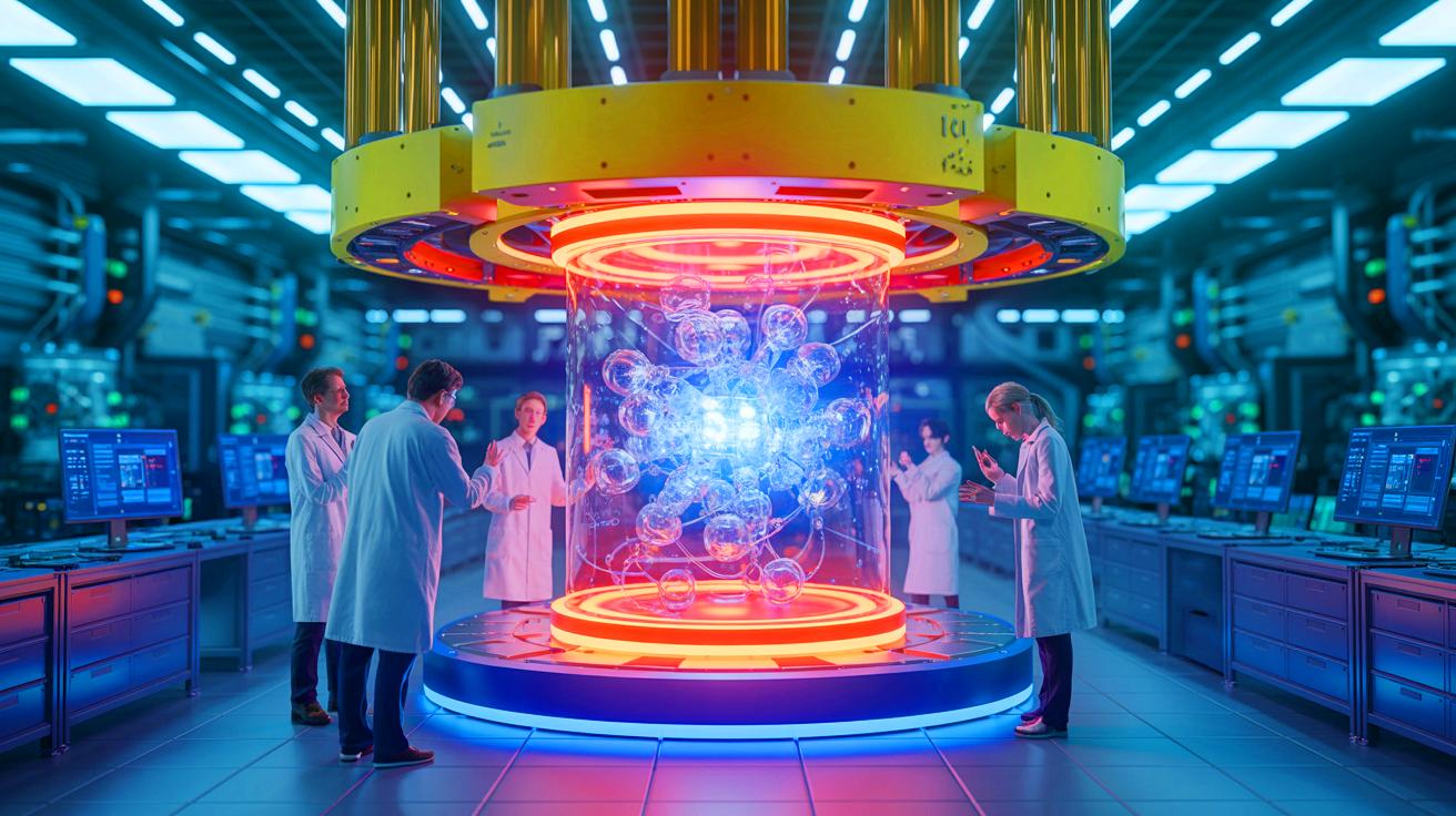 Illustration of a revolutionary quantum material technique promising 1,000x faster electronics. Image generated by AI.