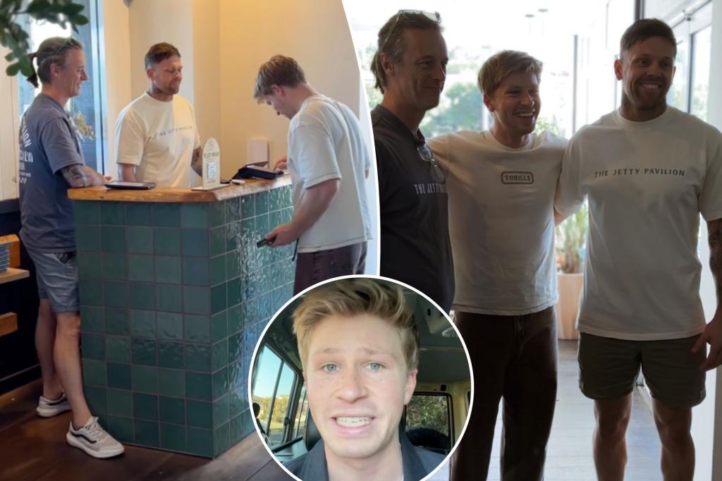 Robert Irwin returns to restaurant to settle food bill days after he forgot to pay it