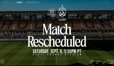 LA Galaxy Match Against Houston Dynamo FC at Shell Energy Stadium Rescheduled for Saturday, Sept. 6
